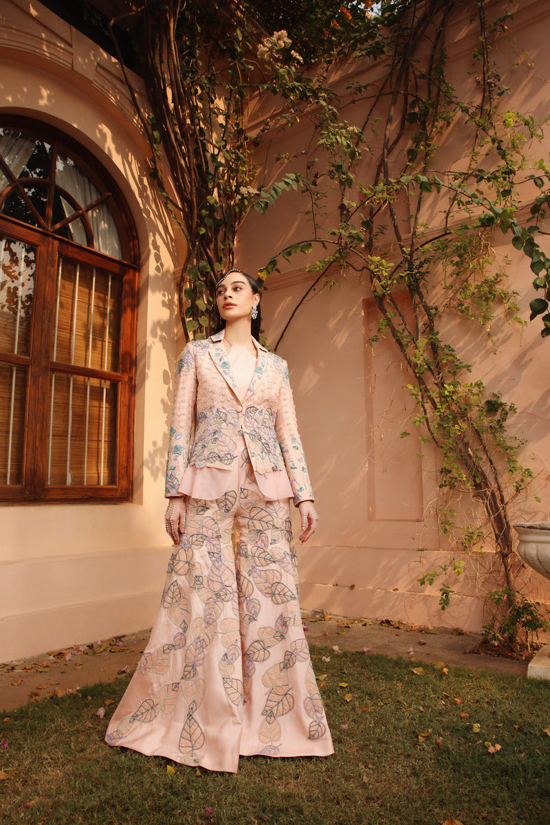 Sharara Paired up With an Embroidered Blazer