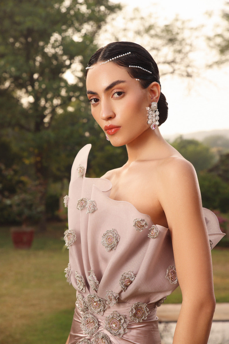 Cocktail Gown in Beautiful Pearl Grey