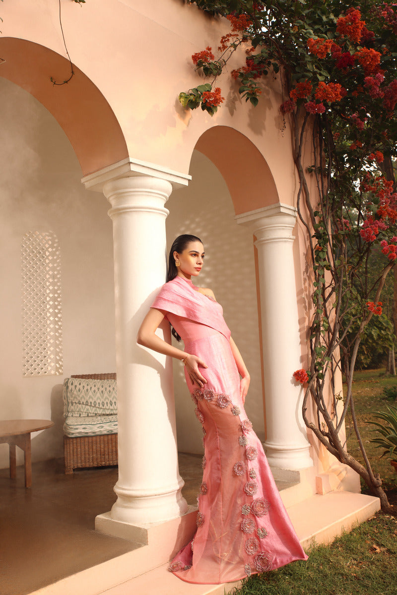 A Cocktail Gown in a Beautiful Cherry Pink