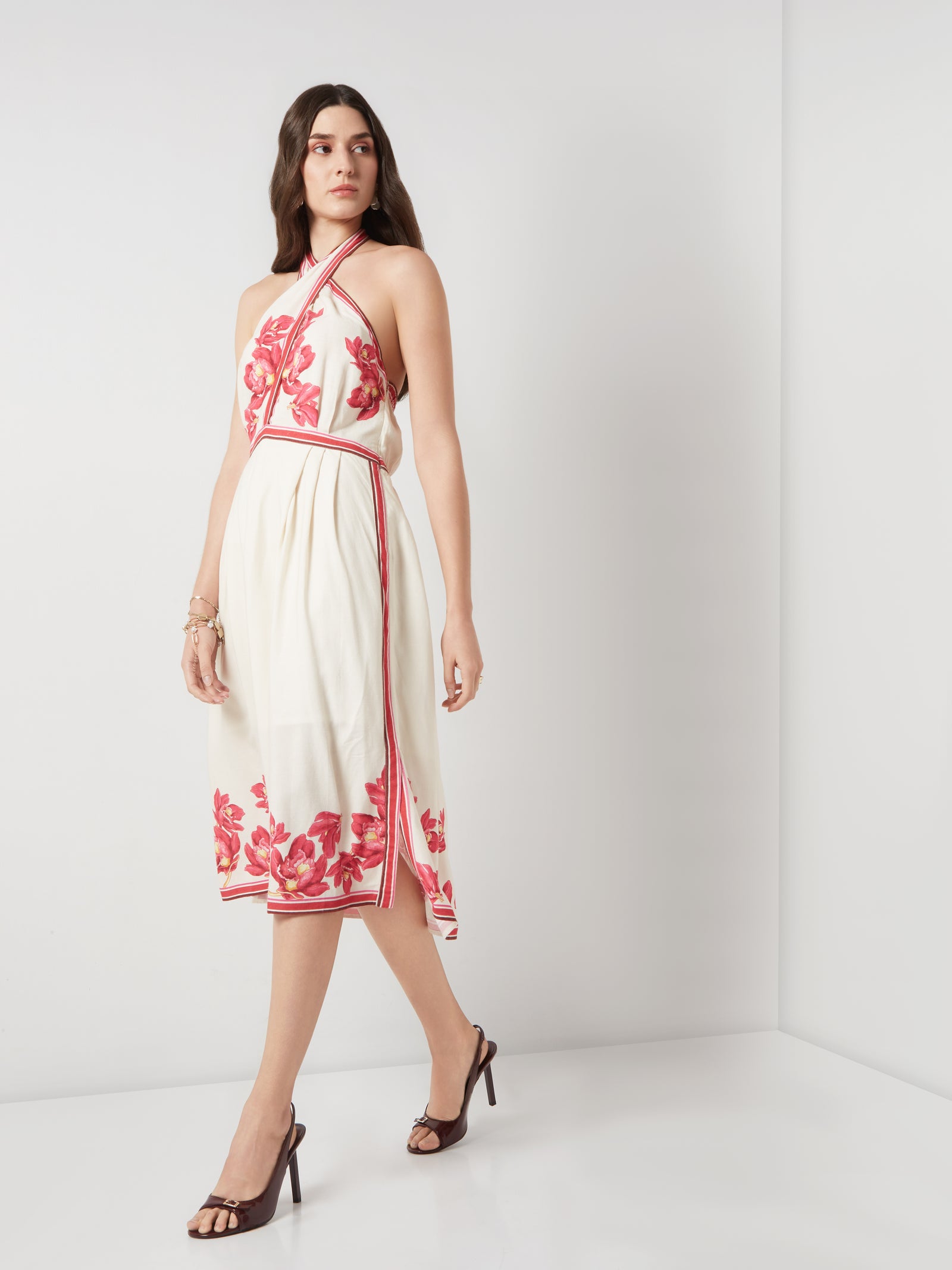 Scarlet Boom Halter Midi