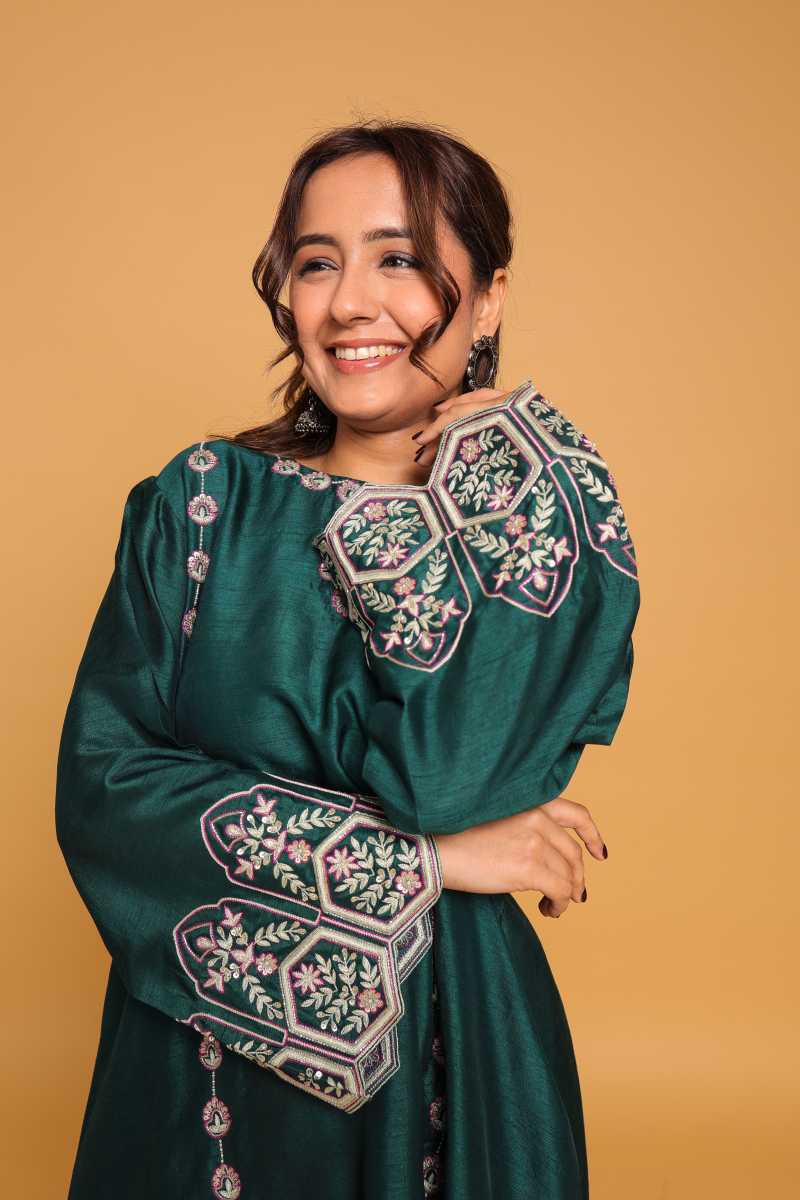 Featuring Intricate Hand Embroidery