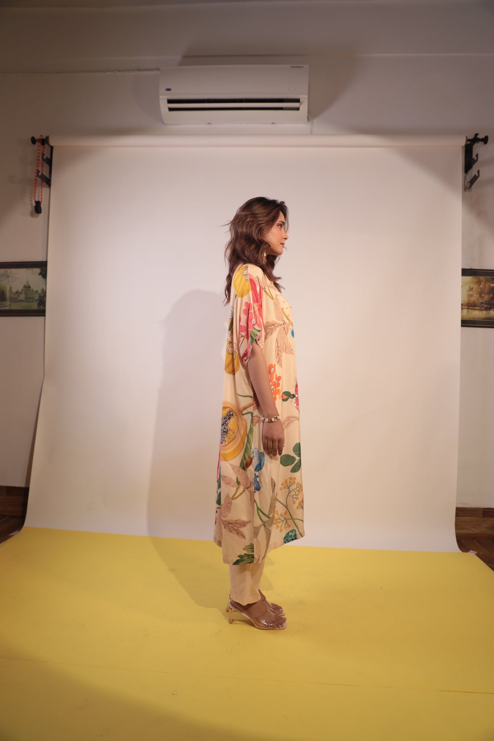 jewel Beige kaftan kurti