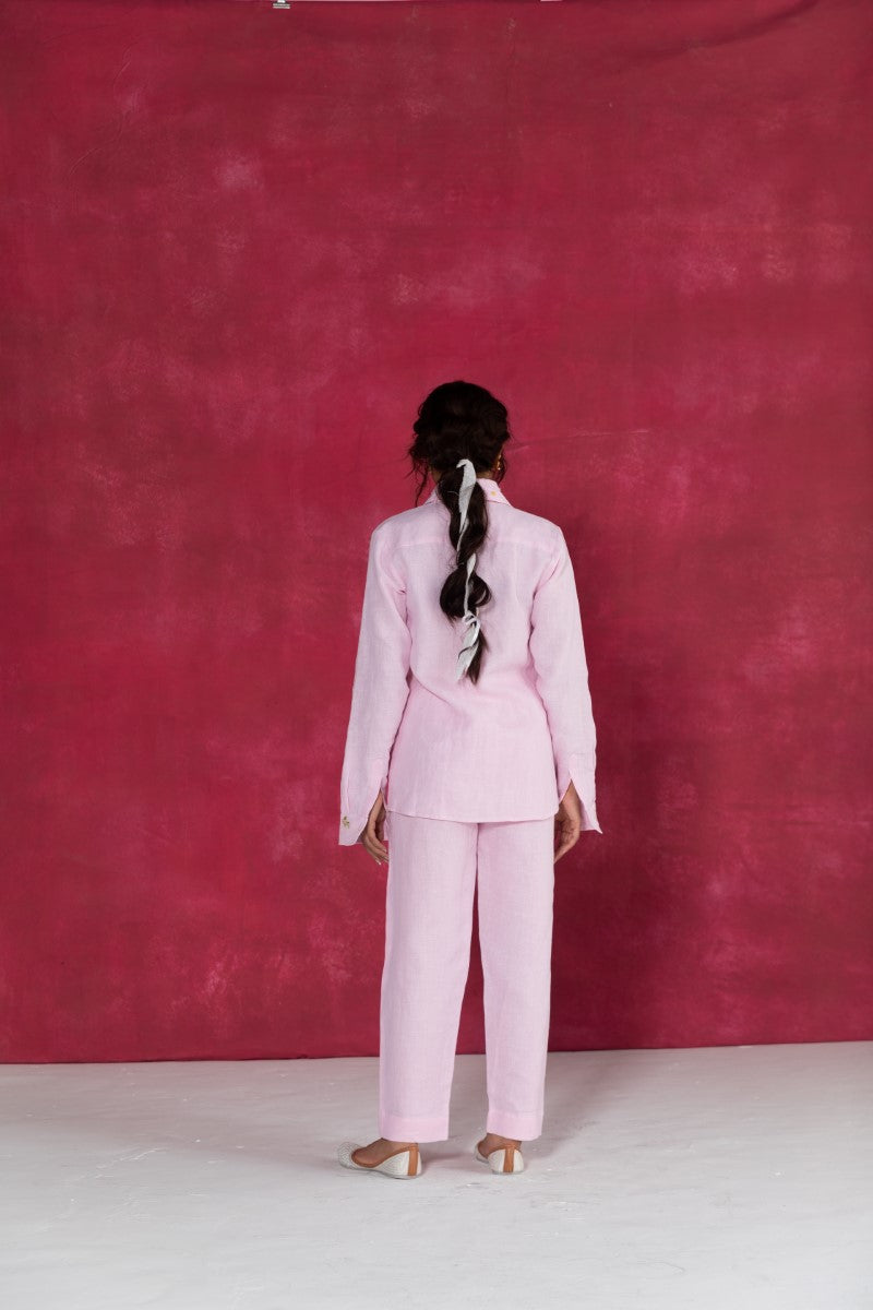 Pastel Pink Full Sleeves Shirt