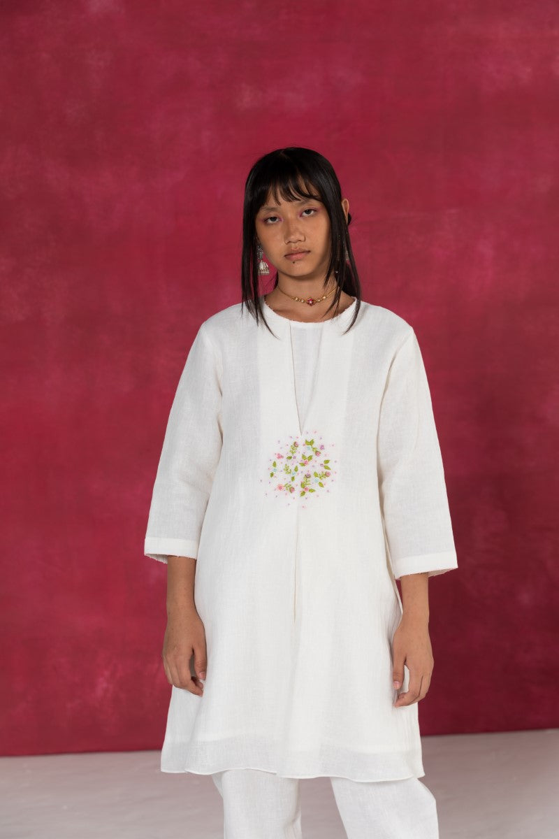 Ivory Linen Fabric Co-Ord Set