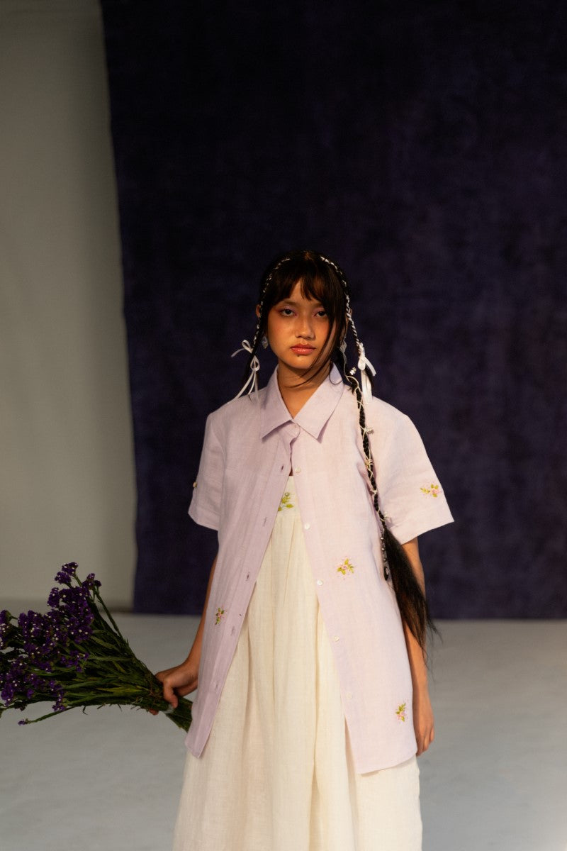 Lilac Linen Fabric Shirt