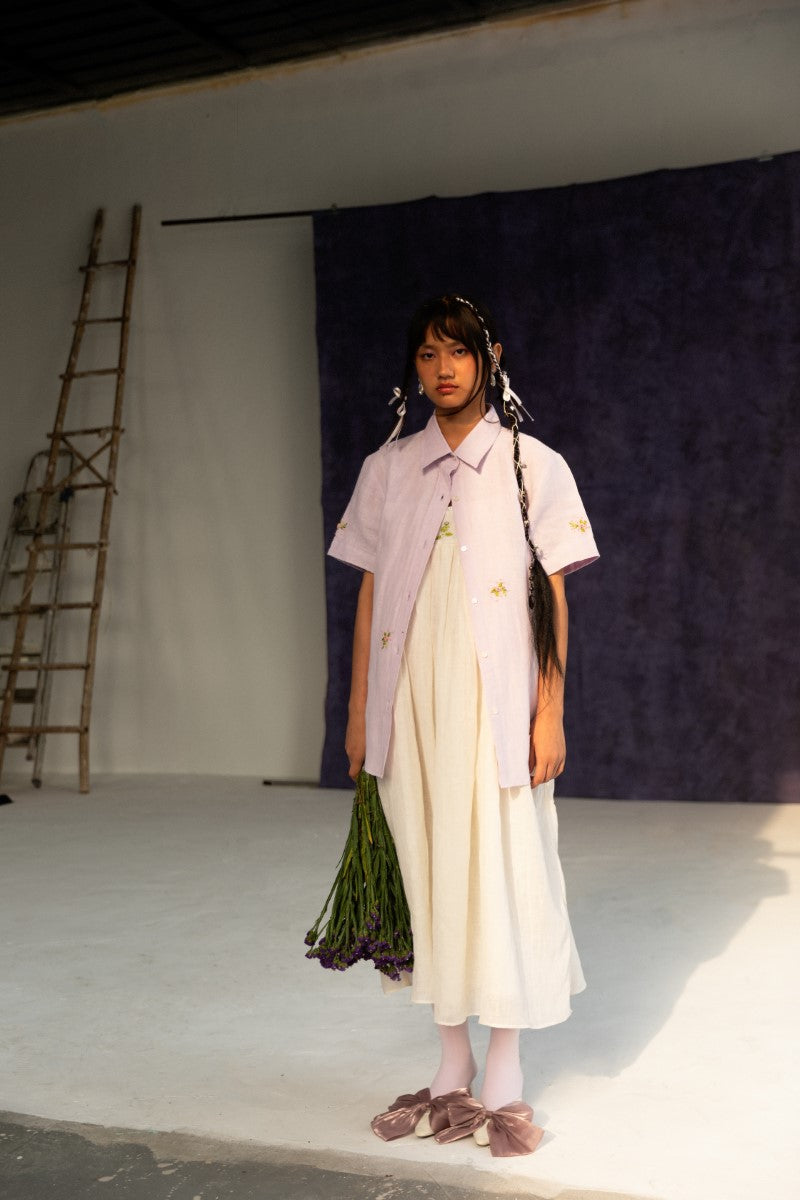 Lilac Linen Fabric Shirt