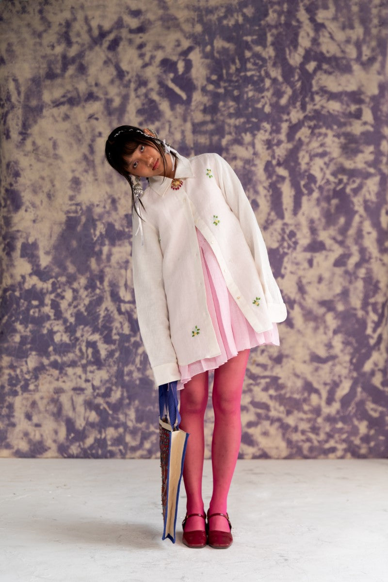 Ivory Linen Fabric Shirt