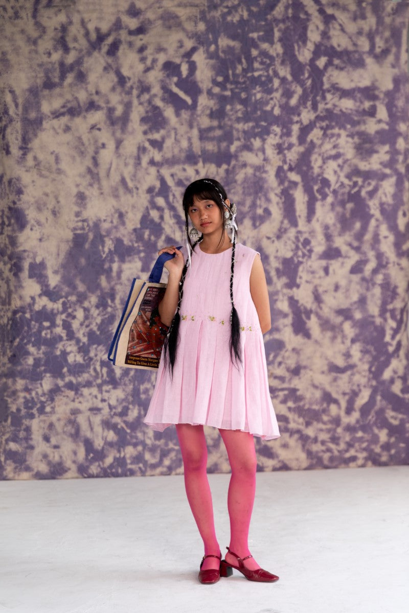 Pastel Pink Linen Fabric Top