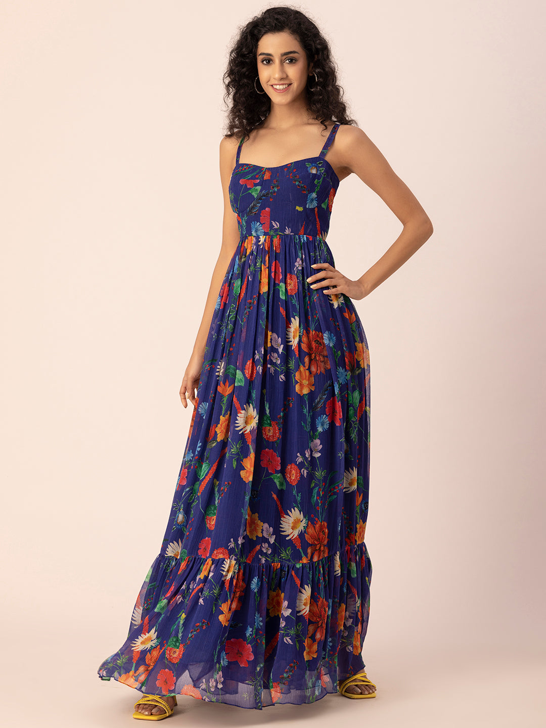Blue Corset Maxi Dress