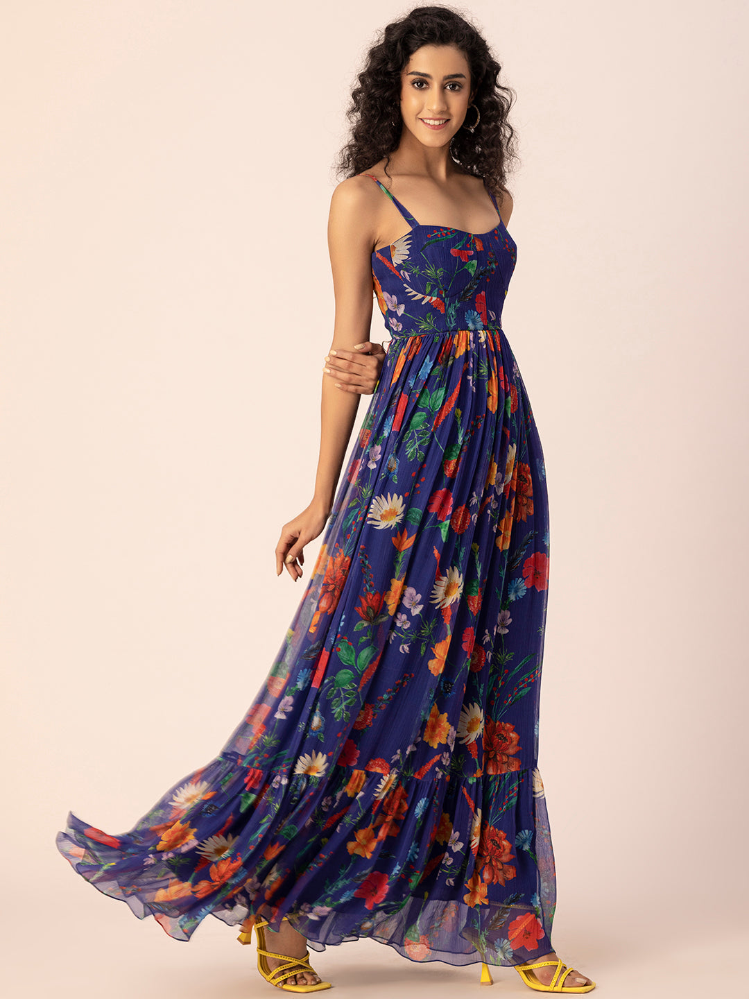 Blue Corset Maxi Dress