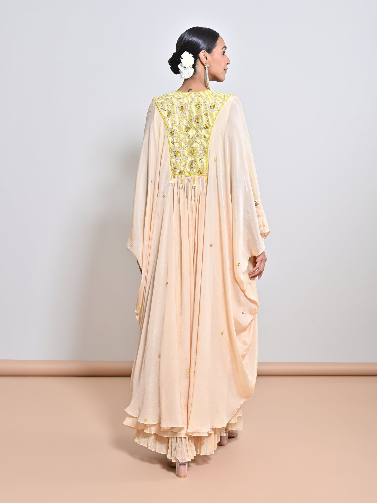 A Double Layer Chiffon Crepe Palazzo