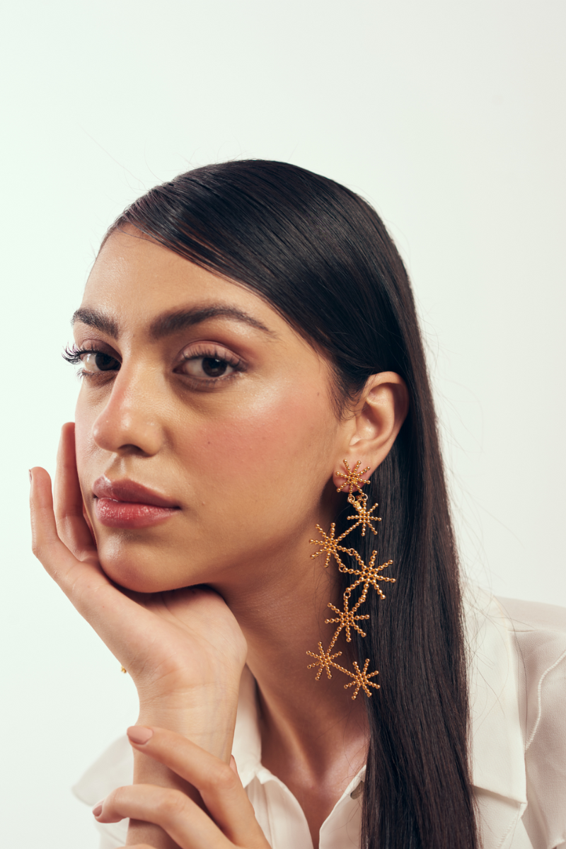 22kt gold plated handcrafted earrings.