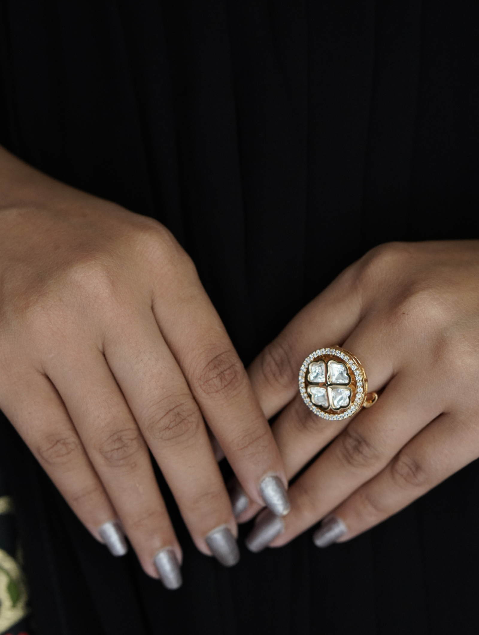 Moissanit Fingerring