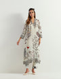 Saaya printed tunic with lace details and  stretch cotton pants