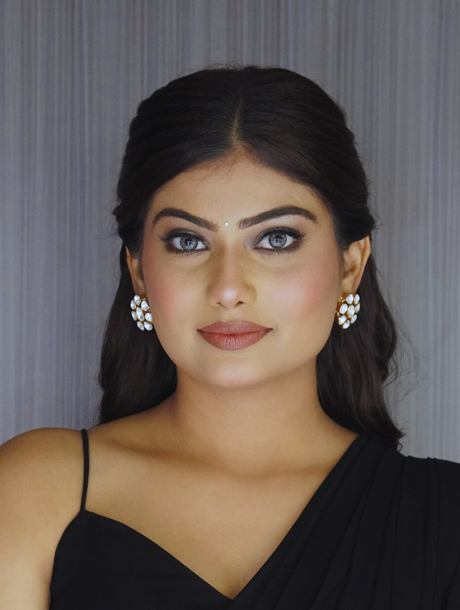 White Moissanite Earrings Studs