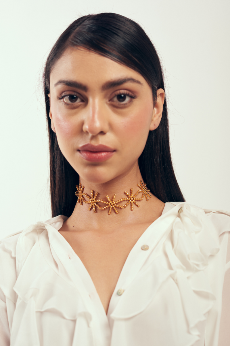 22kt gold plated handcrafted choker