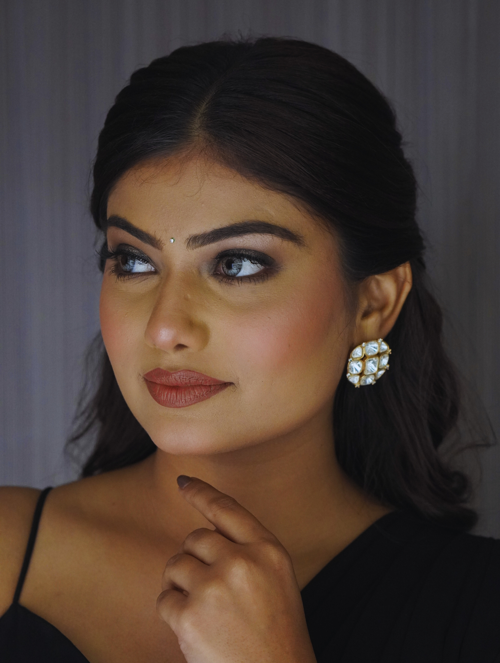 Golden Moissanite Earrings