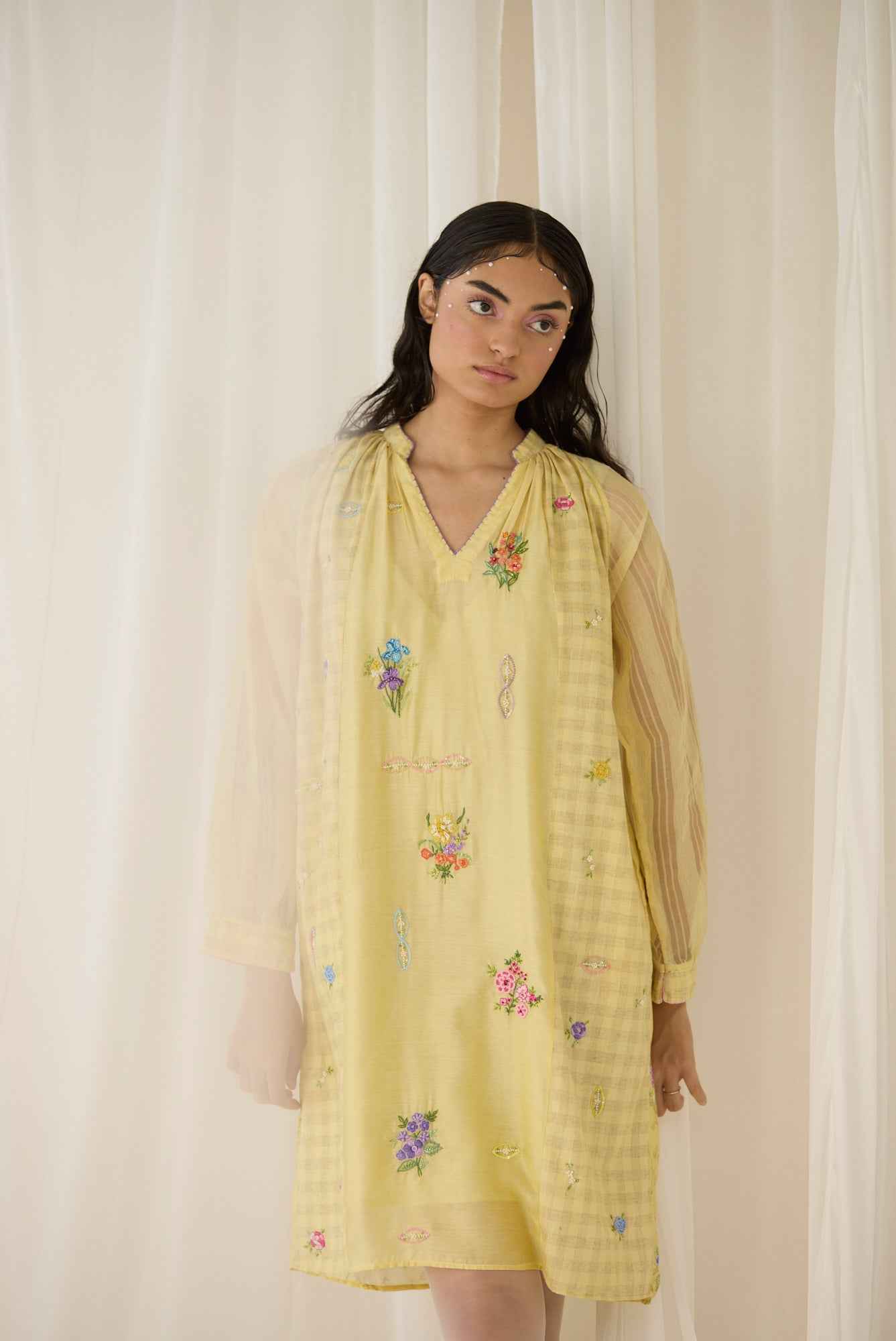 Citrine Checkered Dress