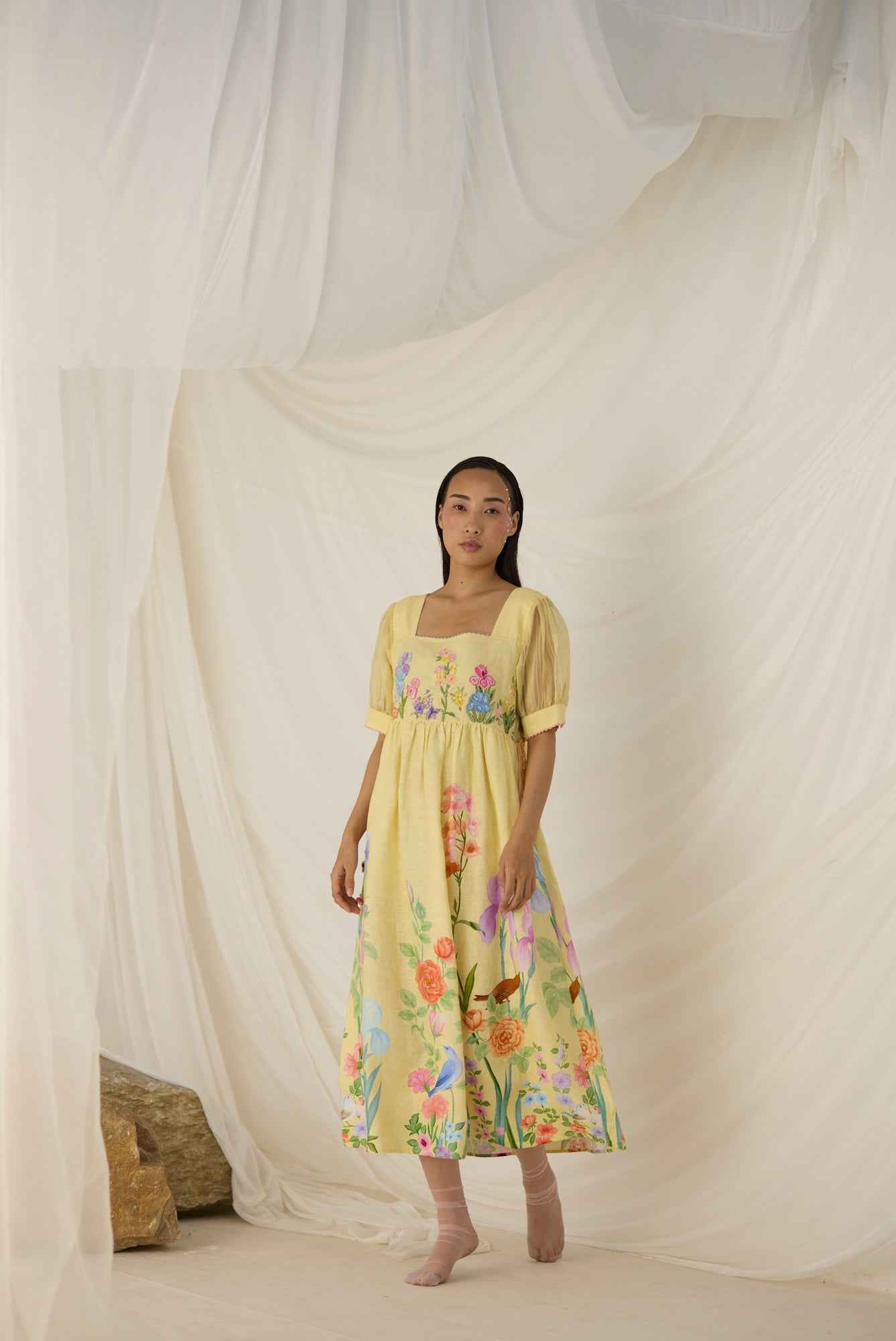 Citrine Floral Dress