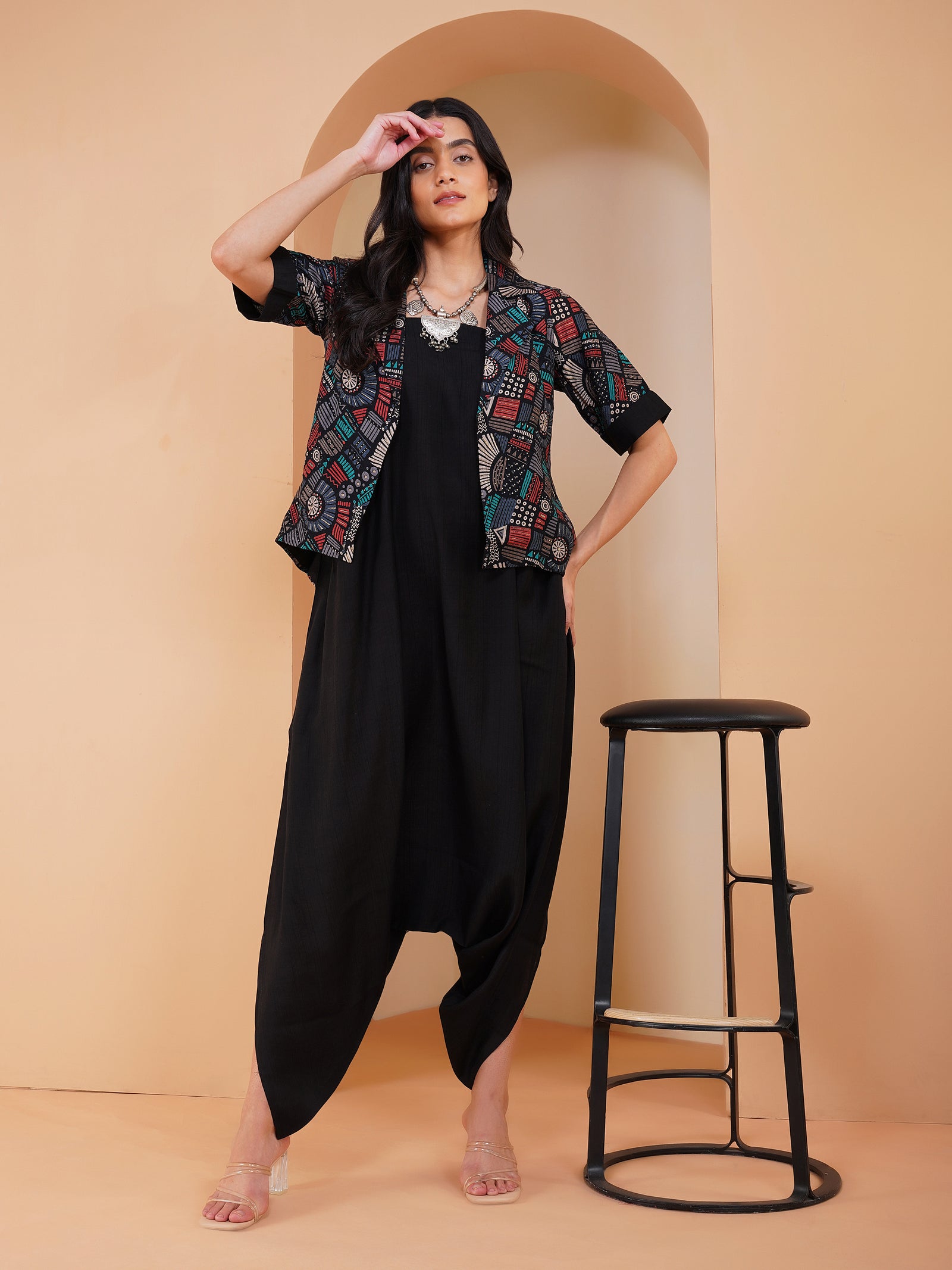 Achkan Nirvaana Navy-Black