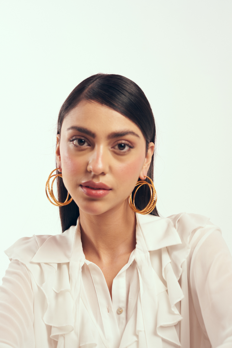 22kt gold plated 3 layer hoops