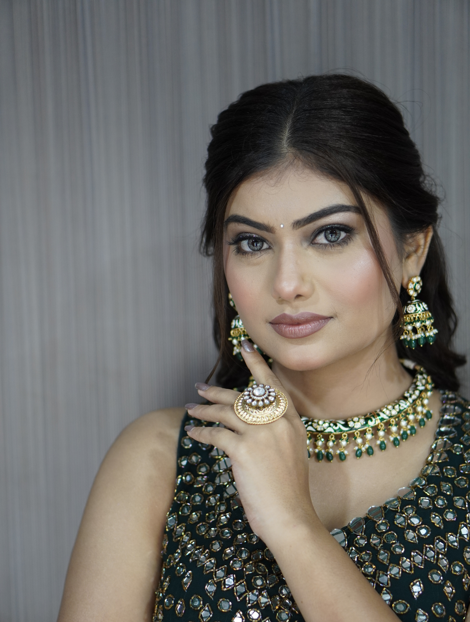 Fusion Kundan Fingerring