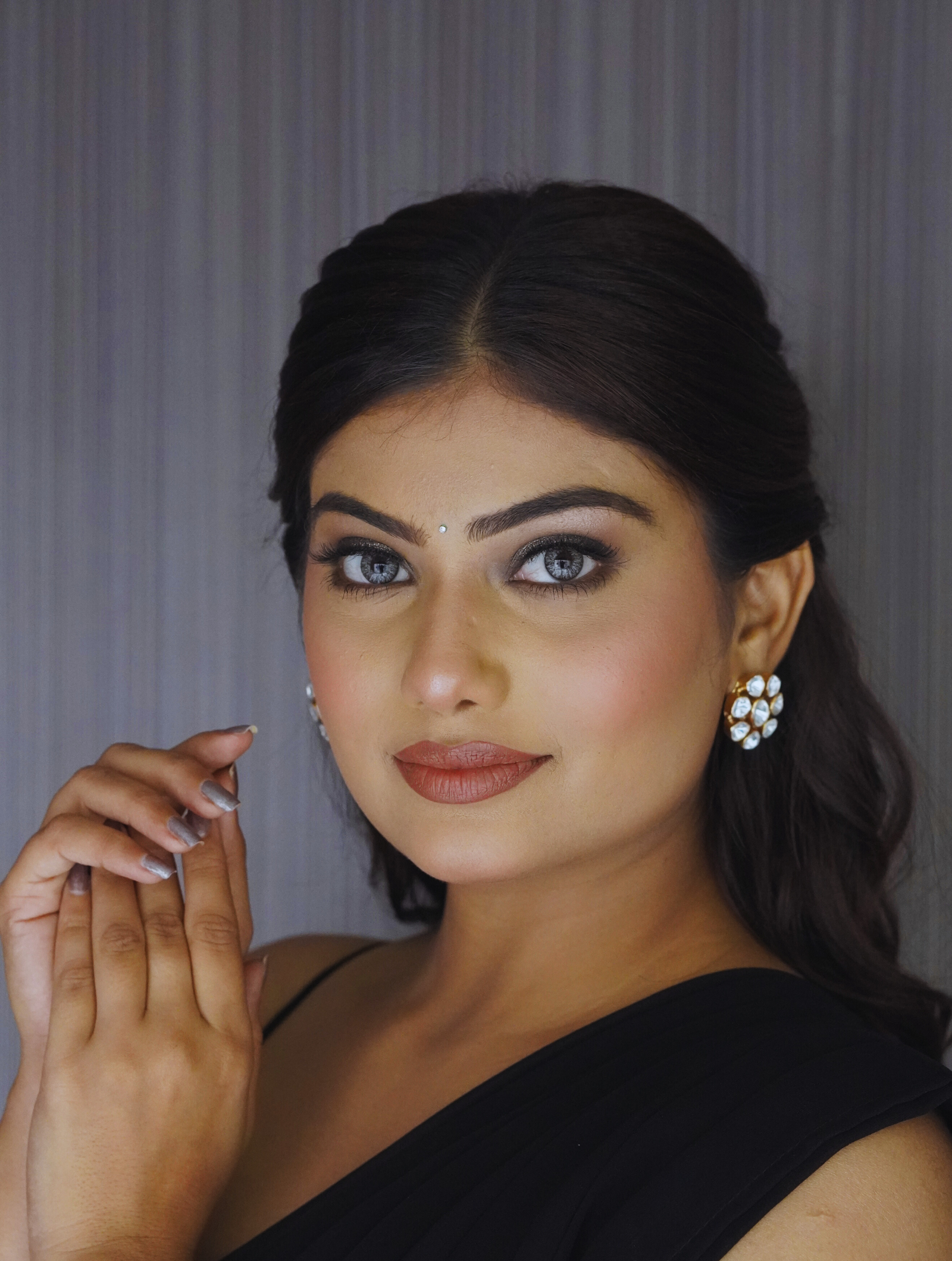 White Moissanite Earrings Studs