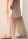Linen Satin Ombre Co-Ord Set With Handwork Embroidery
