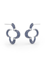 22kt chrome plated statement hoops with sapphire prong set crystals