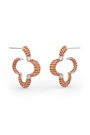 22kt chrome plated statement hoops with orange prong set crystals