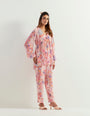 Printed silk tunic paired with chanderi pants