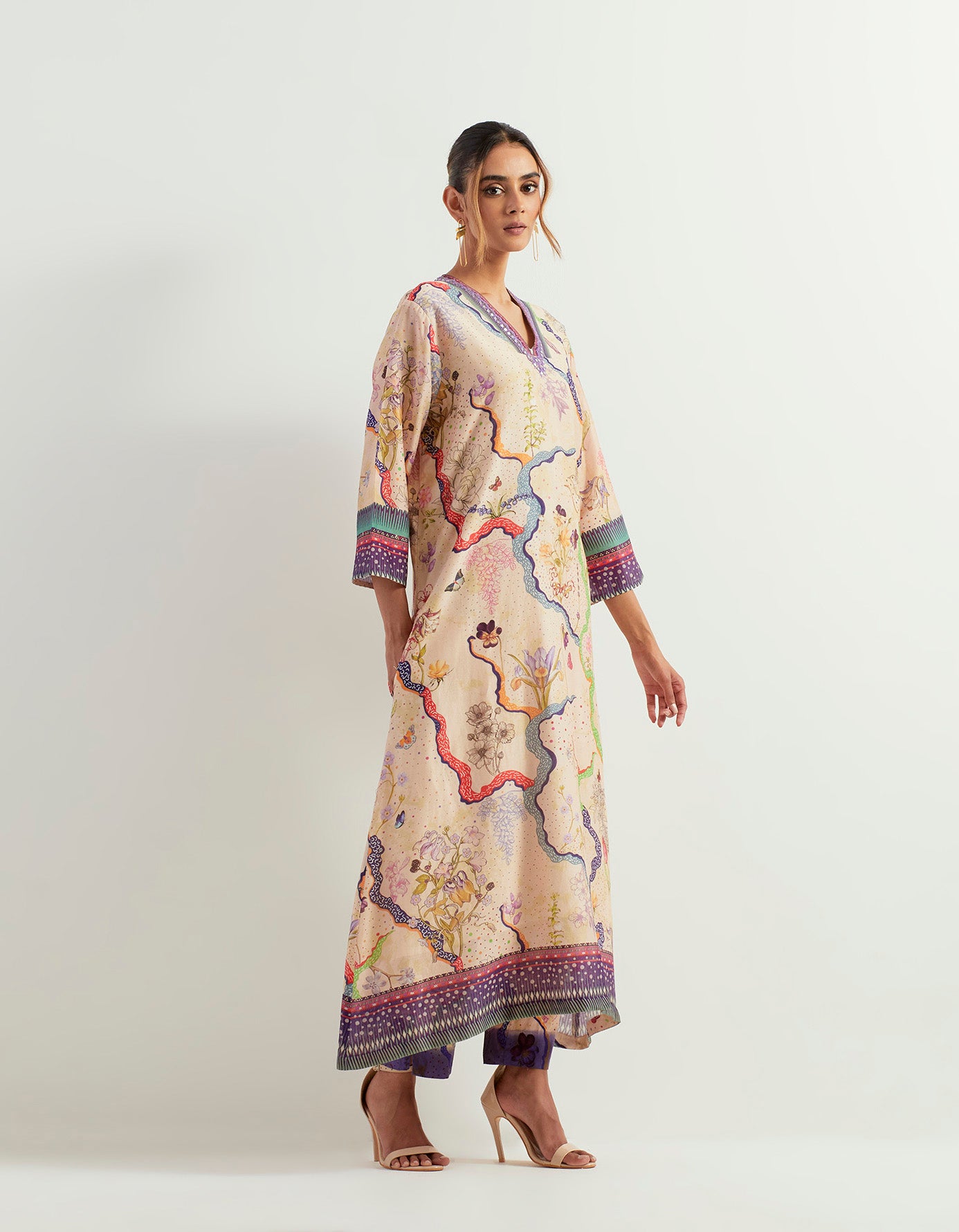 Eclectic printed tunic with stretch pants