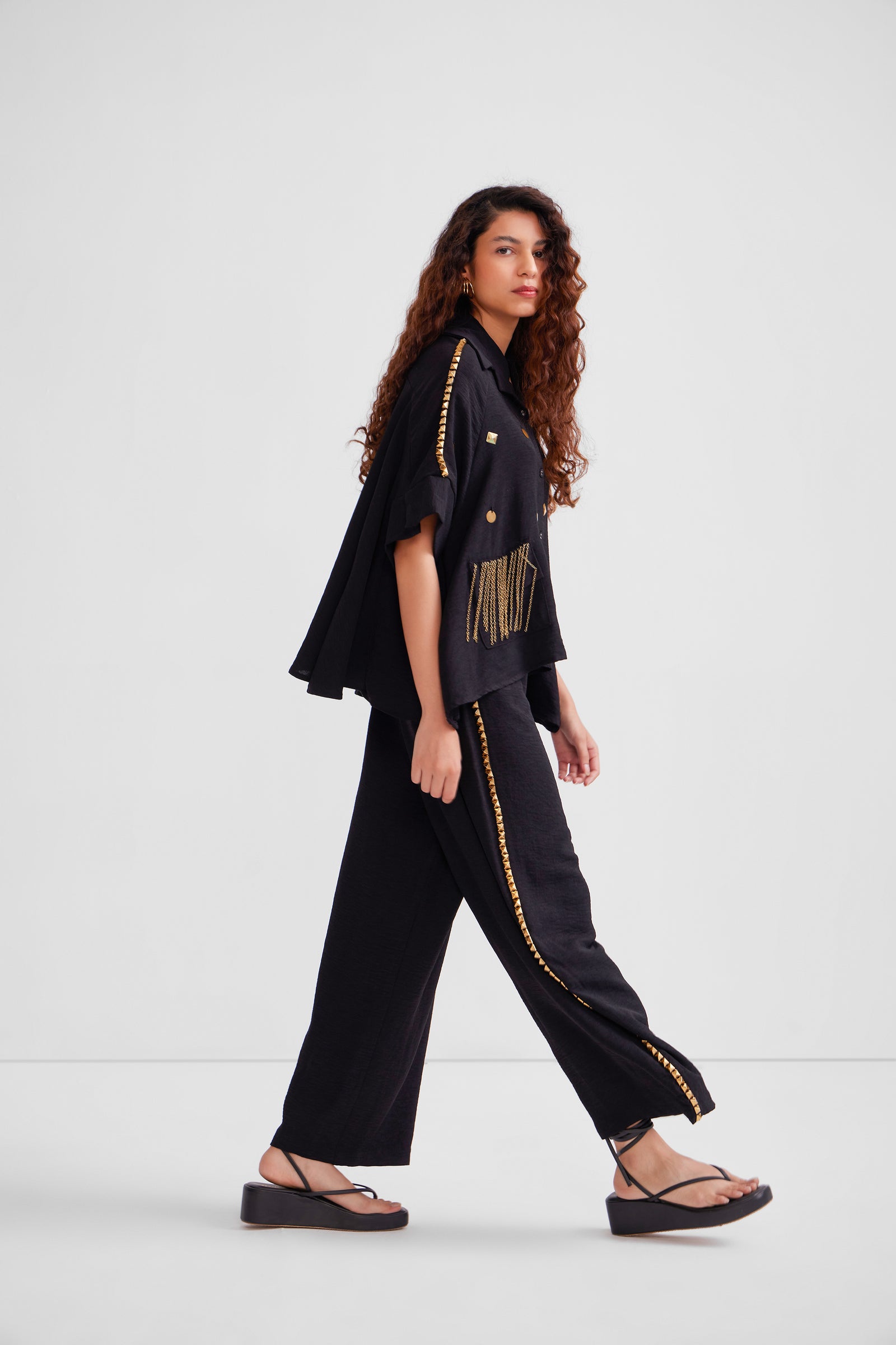 Flared Long Pocket Shirt Set ( ENF/02(A) )