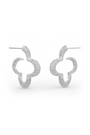 22kt chrome plated statement hoops with white prong set crystals