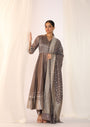 Chanderi Silk Kurta With A Woven Border And Handwork On  Sleeves, Paired With A  Banarasi Dupatta And Slim Pants