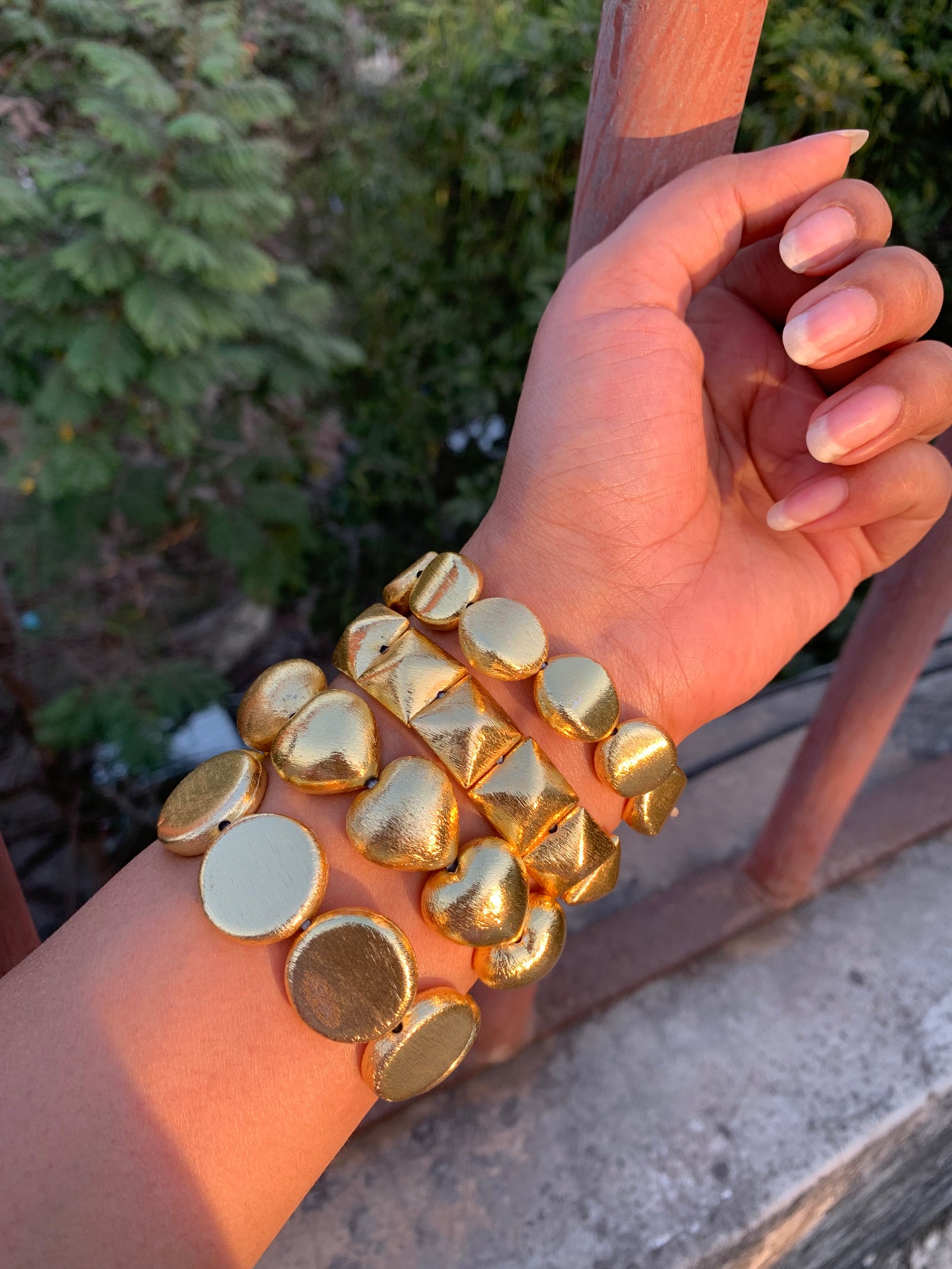 Mirage Sa Stack - 18k gold plated, Anti Tarnish (Set of 4)