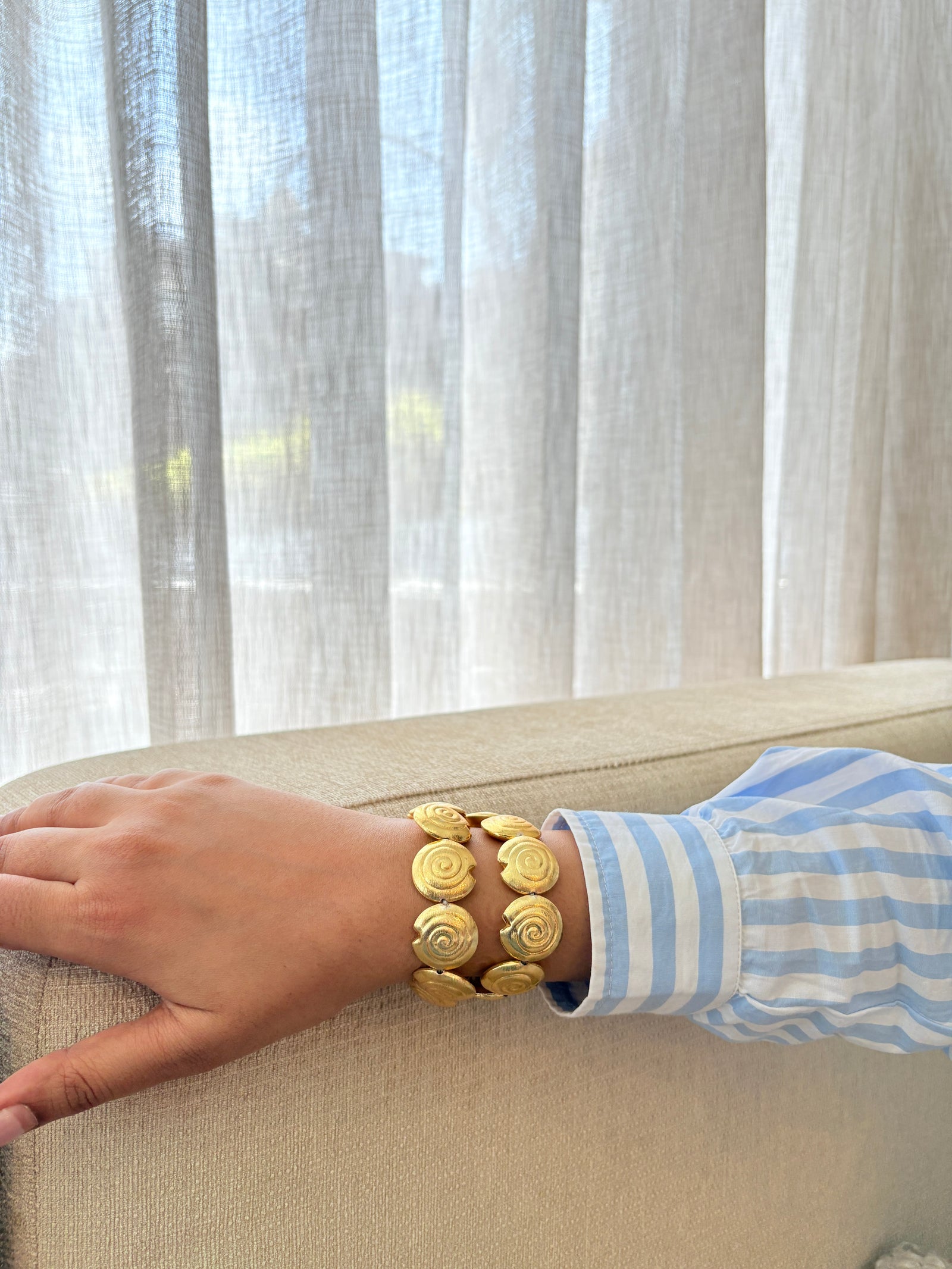 Mirage Shell Stack - 18k gold plated, Anti Tarnish (Set of 2)