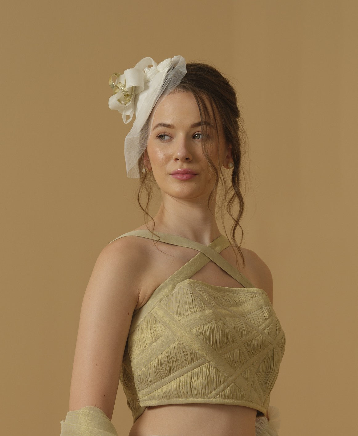 Featuring A Front Cross Strap, Ruched Tube Top