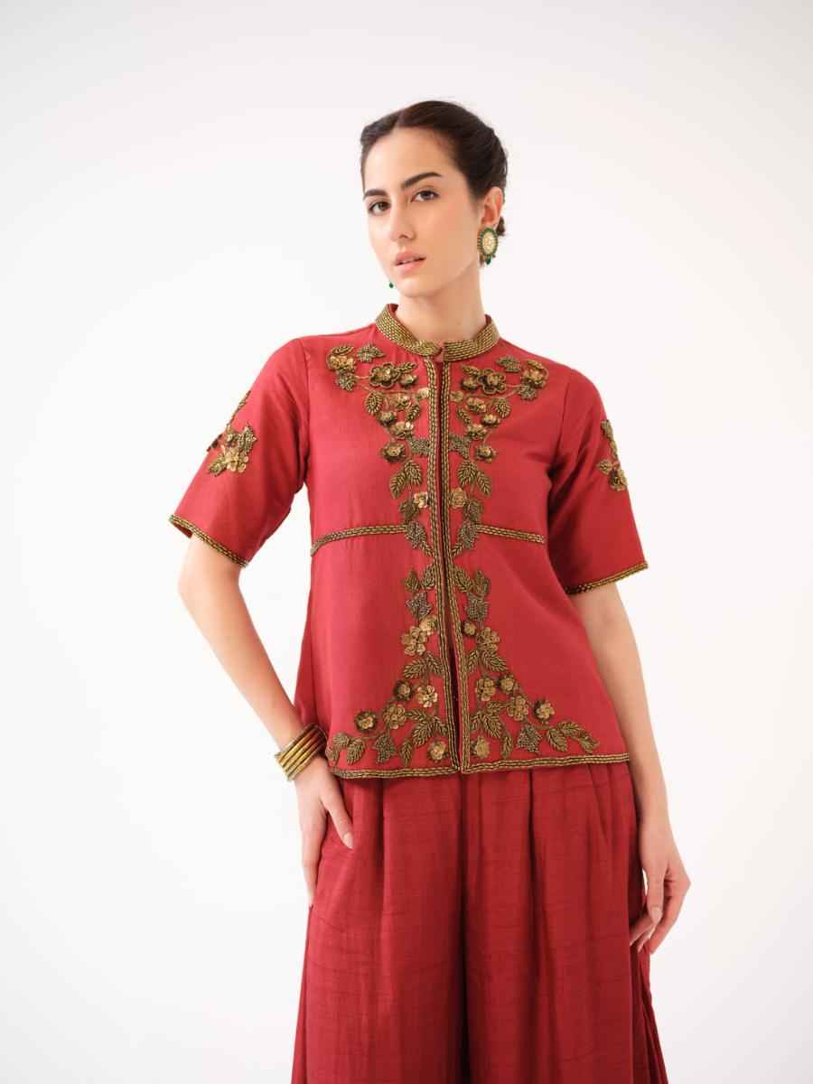 A handloom mini-check jacket