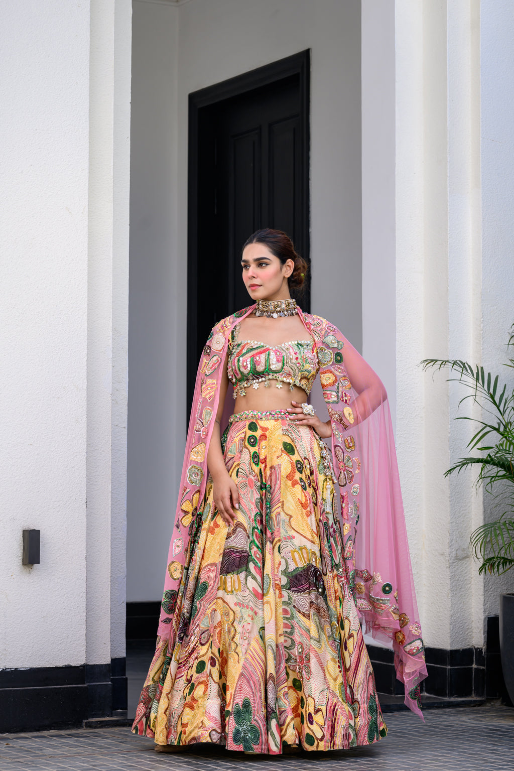 Flora H Lehenga Paidawn H Blouse And Apl Dupatta