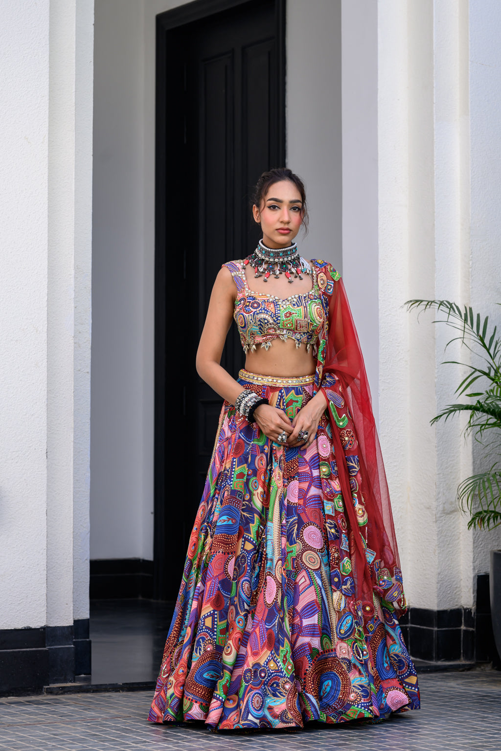 Iris H Lehenga Paidawn With H Blouse And H Apl Dupatta