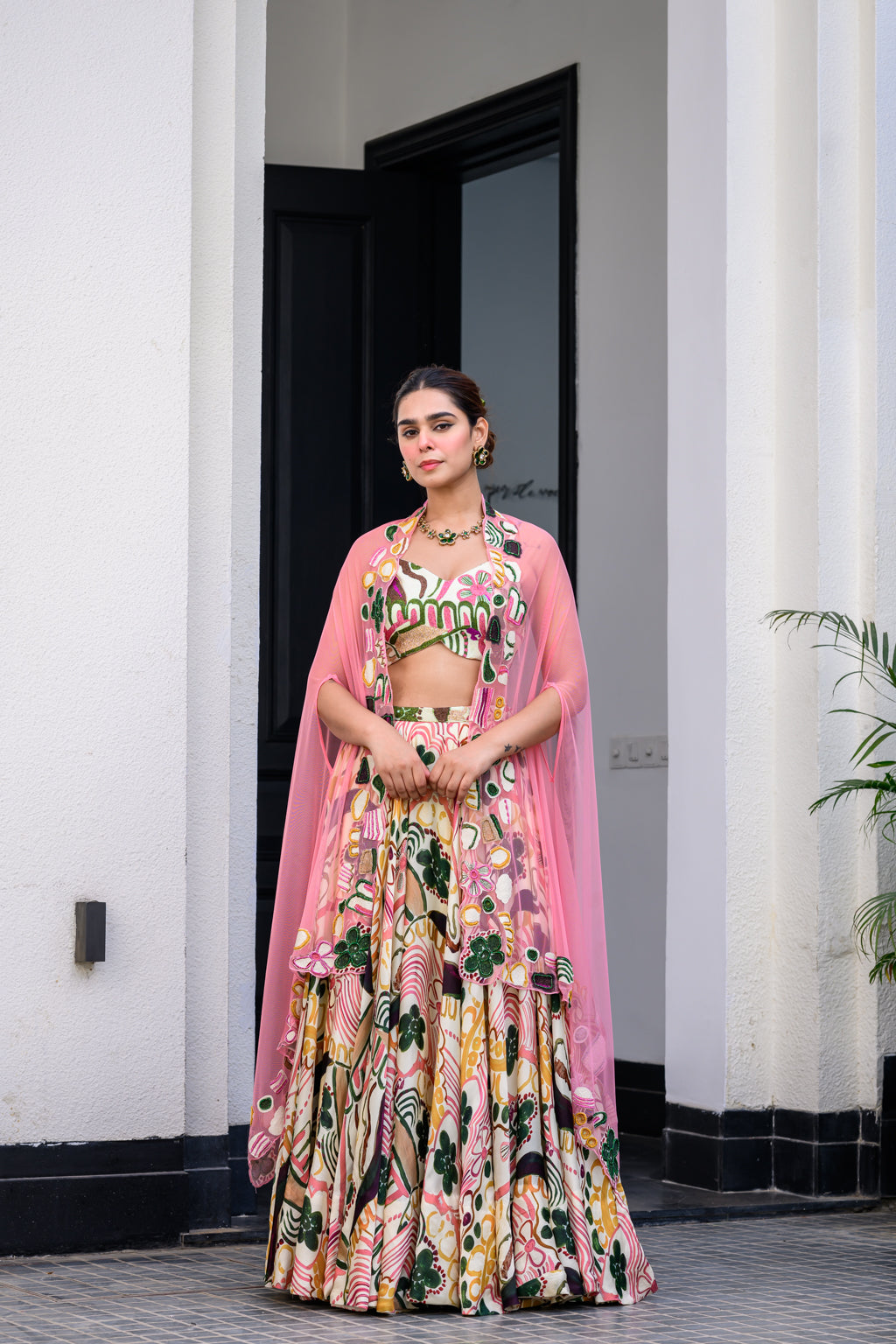 Flora Metallic Highlight Lehenga