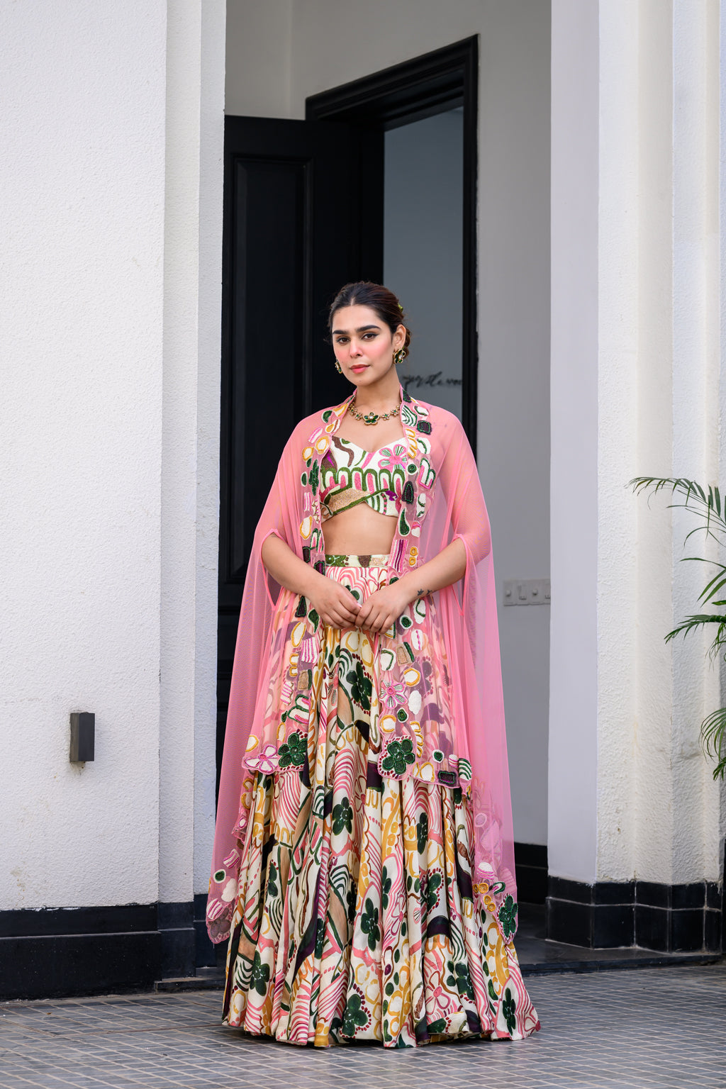 Flora Metallic Highlight Lehenga