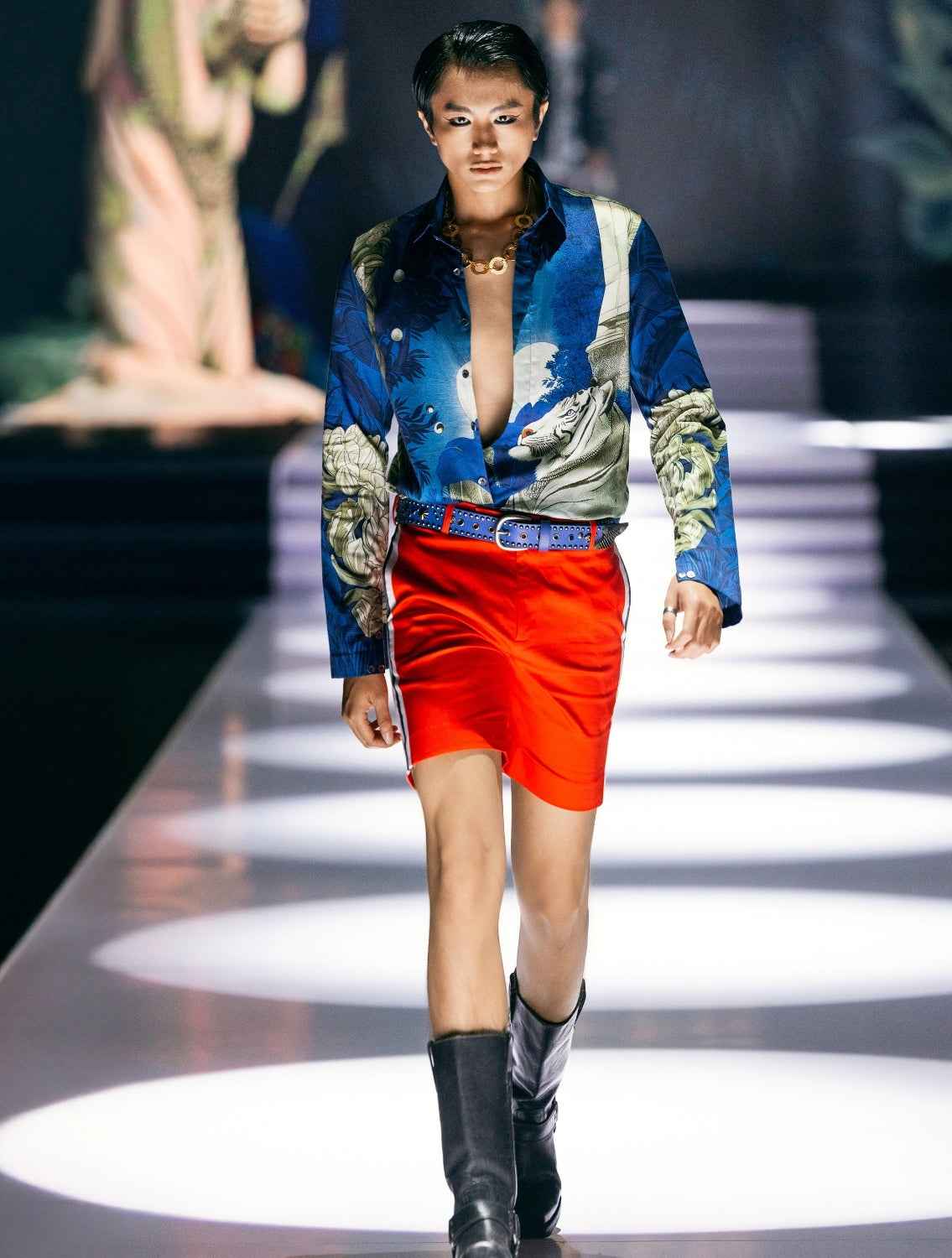 Blue Tiger Signature Printed Shirt