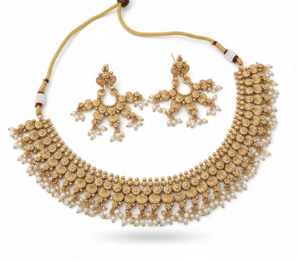 The Enchanted Garden Kundan & Pearl Choker Set