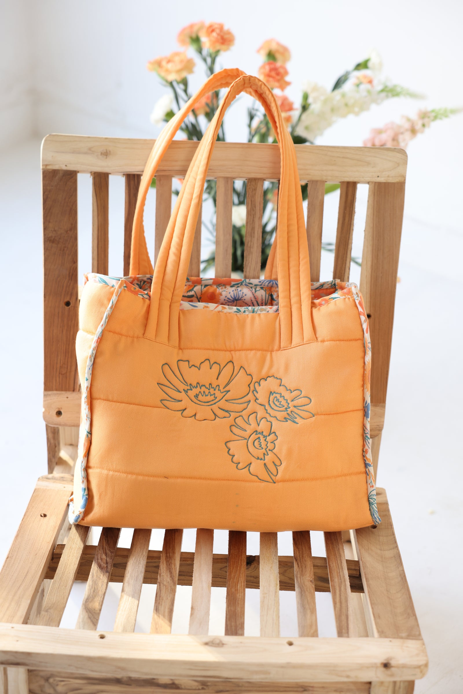 Aurora reversible quilted bag