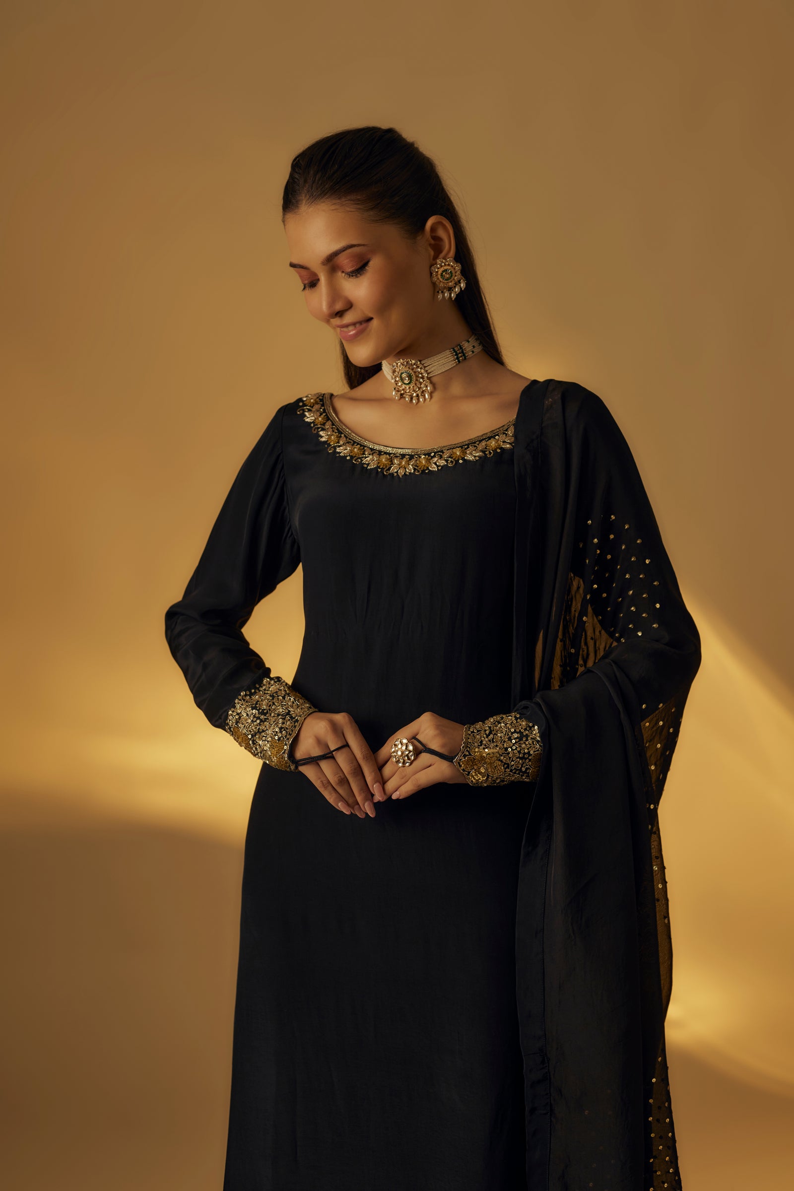 Black Kurta Set