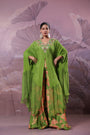 The  Avacado Green Chakarborty gotaphool kaftaan set