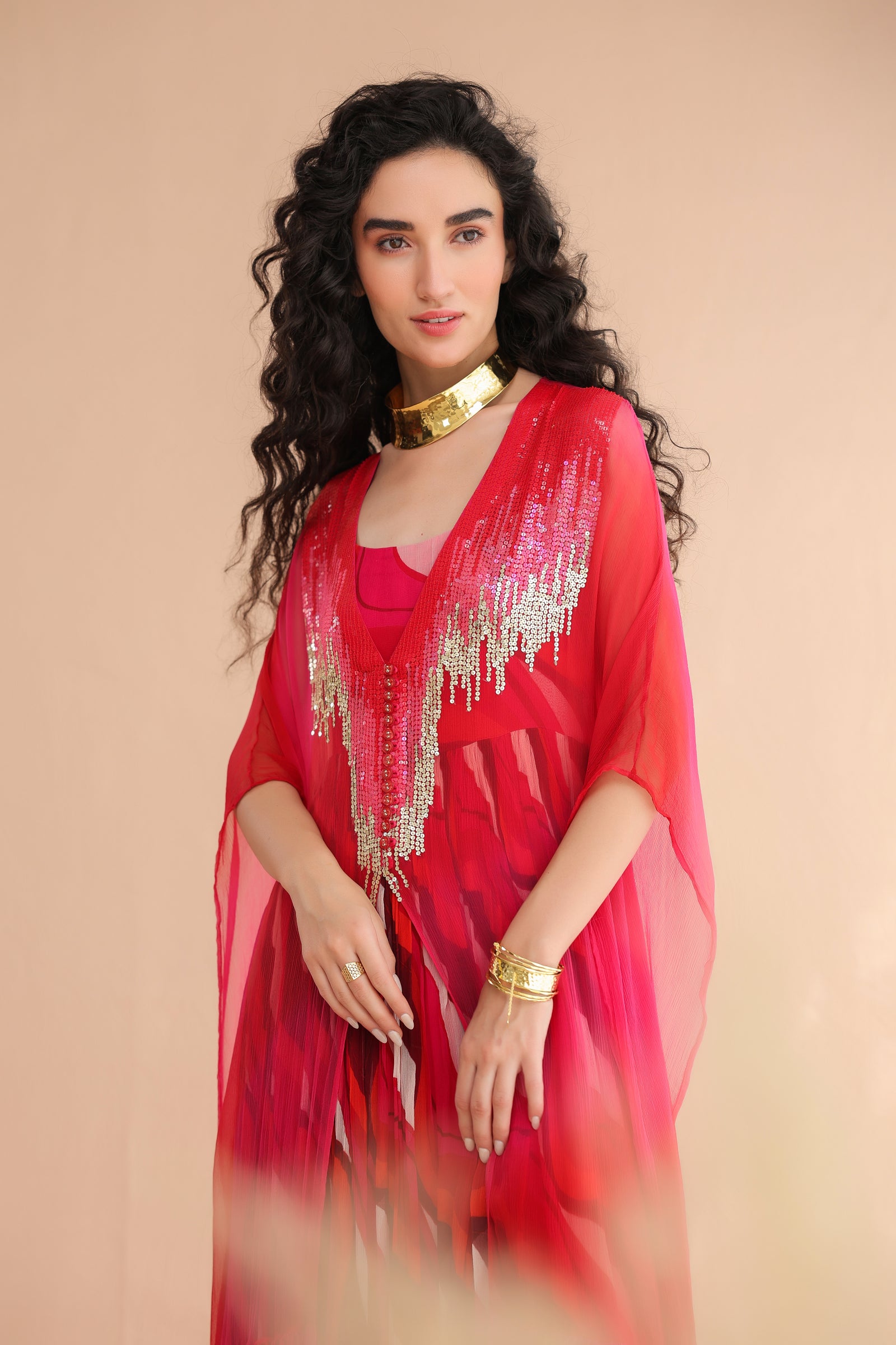 Rose & Pink Bling Kaftaan Only