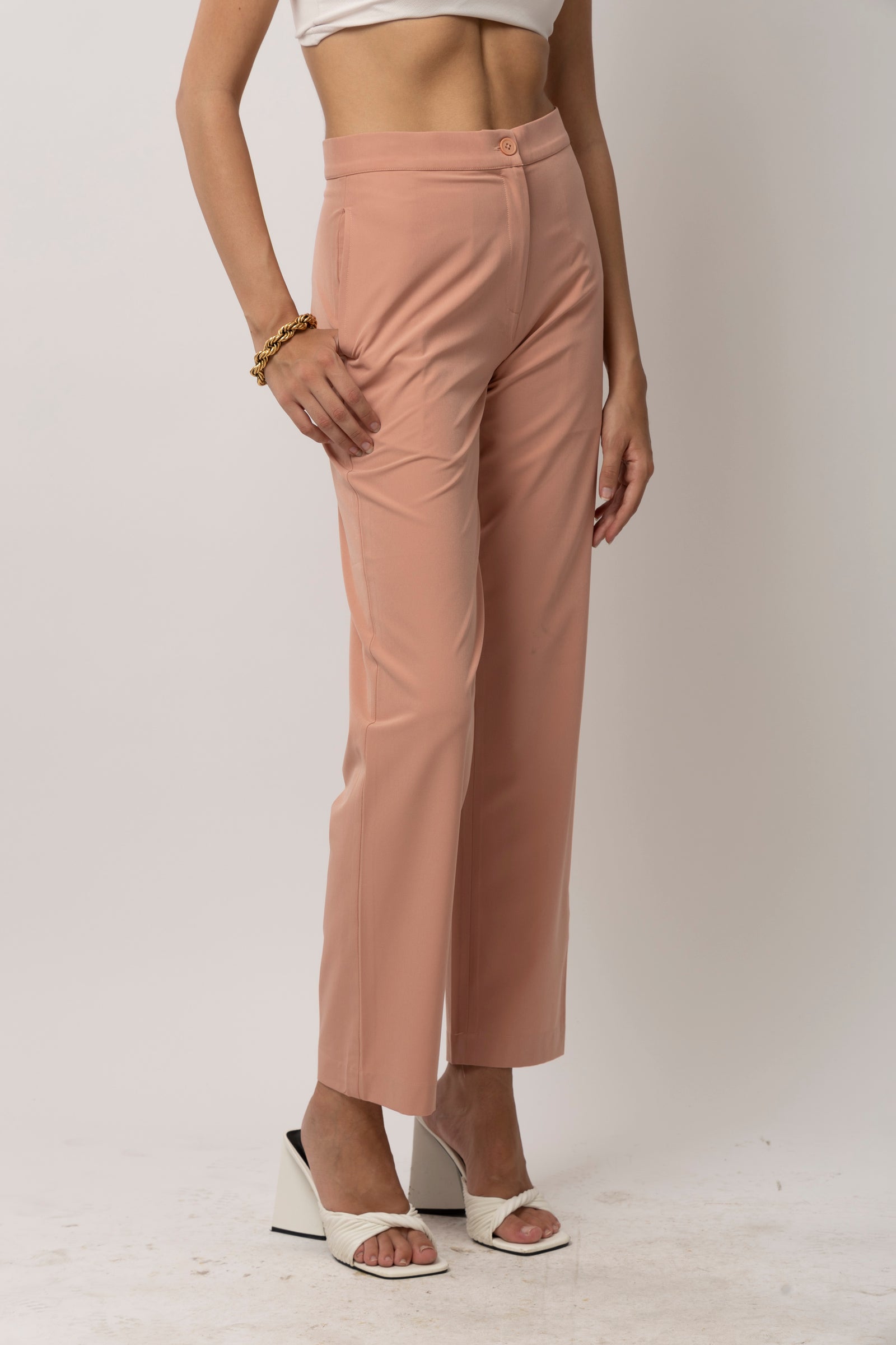 Haute Hemline Peach Trouser